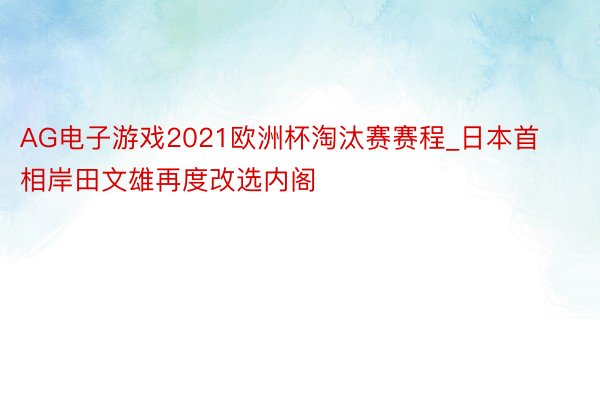 AG电子游戏2021欧洲杯淘汰赛赛程_日本首相岸田文雄再度改选内阁